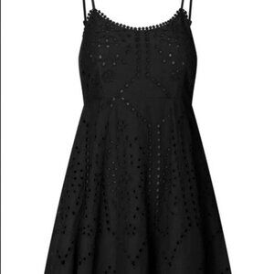 MbyM Ahava Eyelet Embroidered Lace Sleeveless Strap Mini Dress XL